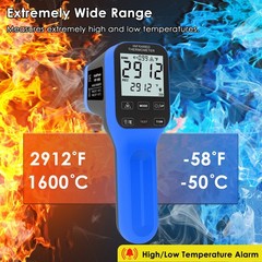 Digital Infrared Thermometer Gun Non-Contact -58°F to 2912°F (-50°C to 1600°C)