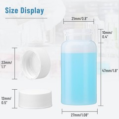 100PCS 20ml Scintillation Vials Counting Vials HDPE Plastic Clear Sample Vials