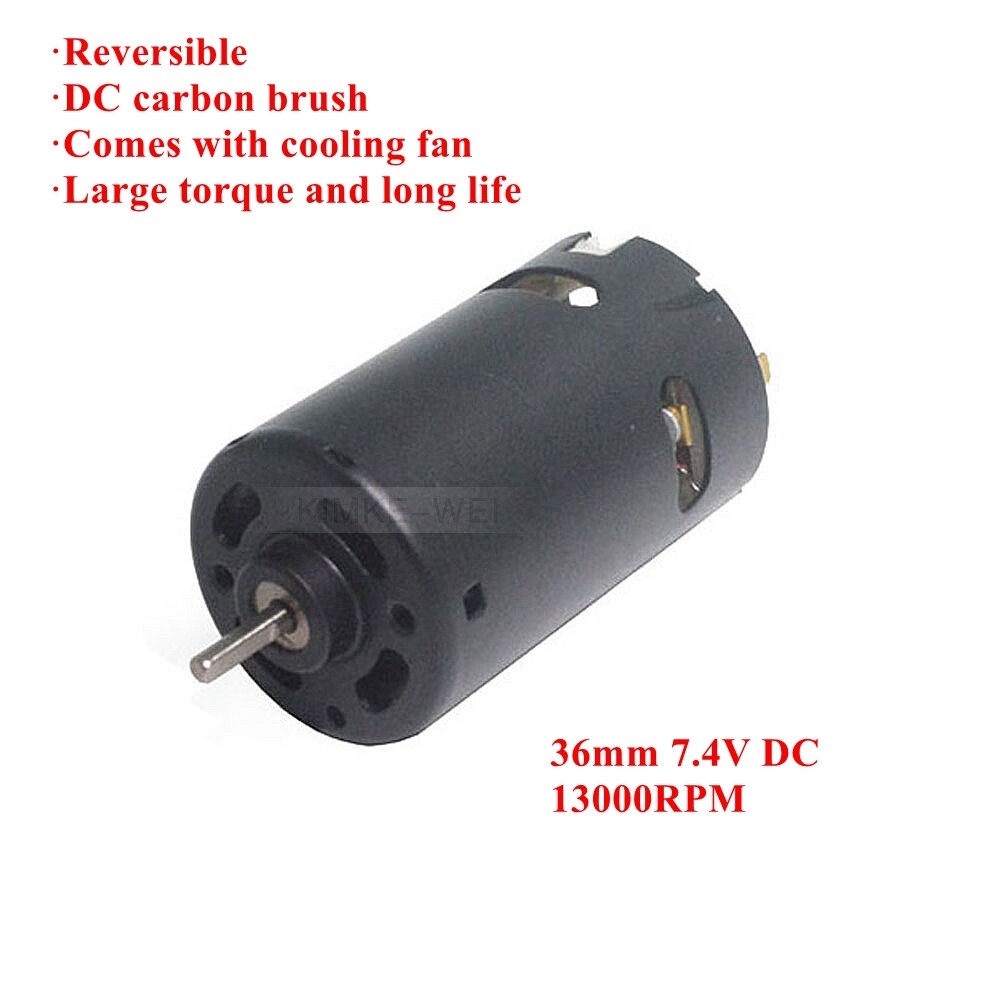36mm 7.4V DC 13000RPM High Speed Large Torque 550 DC Motor f. DIY Car Boat Model