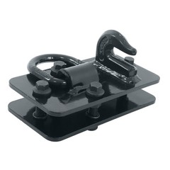 2 Pack Tractor Bucket Hooks with Tie down Ring, Grade 70 Forged Steel Black