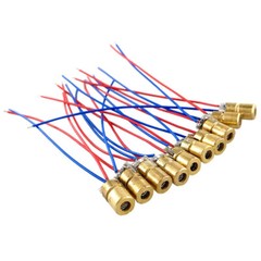 40PCS 650nm 6mm 5V 5mW Red Laser Dot Diode Module with Brass Diode Housing