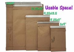 Eco Friendly Brown Kraft Heavy Duty Paper Padded Mailers! Cushioned Recyclable M