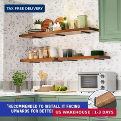 Goovilla Shelf Bracket, Heavy Duty Floating Shelf Brackets 6 inch Long, 6 Pack B