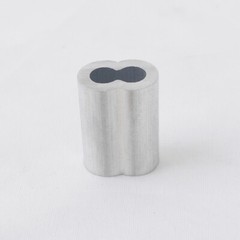 HIGOOD Wire Rope Sleeve, for Wire Rope Dia. 1/4″, Aluminum Alloy, PK 25