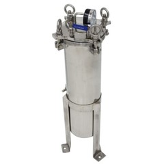 Stainless Steel #4 Bag Filter Housing Fluid Filtration Equipment 1″ NPT In/Out