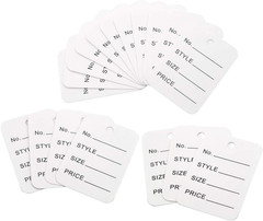 Jijacraft 1000Pcs Price Tags White Clothing Tags for Retail Small Kraft Paper