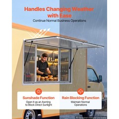 Uimoso 45×30 in Aluminum Alloy Concession Window for Food Truck Service