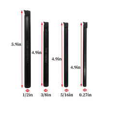 4pcs 7 8 10 12 mm Lathe Turning Tool Holder Boring Bar DCMT070204 Inserts Set