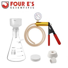 1000ml Lab Buchner Funnel Vacuum Filter Bottle Kit with Manual Hand Vacuum Pump