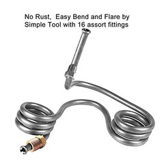 MuHize 25Ft 3/16 Inch Brake Line Kit Zinc Coated with Fittings