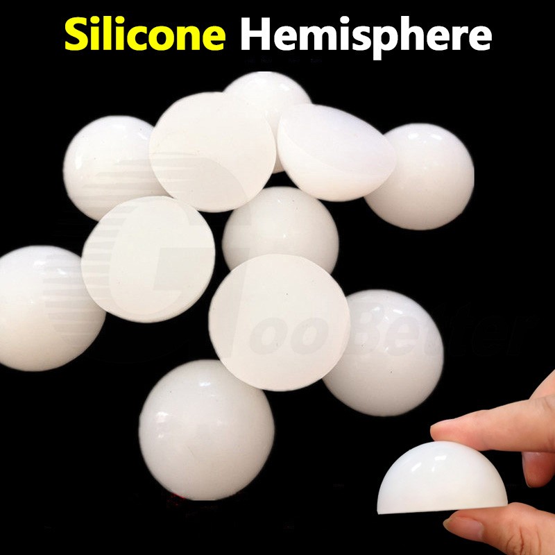 White Solid Silicone Rubber Half Ball Mold Stripping Hemisphere High Temperature