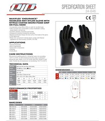 PIP 34-846 ATG MaxiFlex Micro Foam Nitrile Grip WORK GLOVES Dotted Palms 3 PAIR