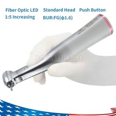 Dental LED Fiber Optic Handpiece 1:5 Contra Angle/Cartridge Rotor Standard Head