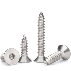 Hex Socket Countersunk Flat Head Self Tapping Screws 304 Stainless Steel M2-M6
