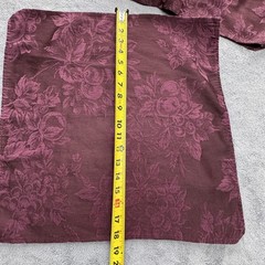 Ralph Lauren Home 18 In Burgundy Jacquard Floral Dinner Napkin Polycotton