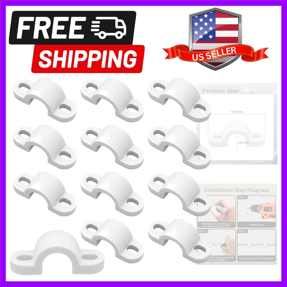 12 Pcs Wire Shelf Loop Clips, 7mm Wire Shelf Wall Mounted Clips Wire Shelving…