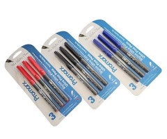 3 PACKS 9 PENS Promarx® ULTRA FINE PENS PRECISE LINES BLACK BLUE & RED INK 0.5mm