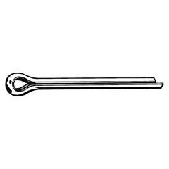GRAINGER APPROVED M39350.035.0040 Cotter Pin,3.5mm dia,44mm L,PK50 41KG42