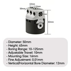 F1 Boring Head 50mm 2in MT2 MT3 MT4 C20 C25 BT30 BT40 NT30 NT40 R8 Lathe Tool