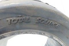 Total Source 16x7x10-1/2 Press-On Forklift Tire Solid Smooth Black