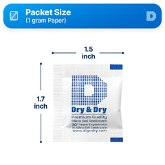 1 gram X 50 PK “Dry&Dry”Silica Gel Desiccant Packets – Reusable(FDA Compliant)