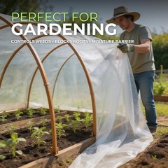 3 Mil Thick Waterproof Plastic Sheeting 10′ x 25′ – Ideal for Gardens, 2 Pack