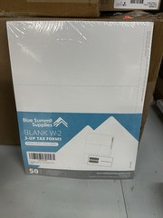 Blue Summit Supplies 50 Pack Blank W-2 3-Up Tax Forms Envelopes Included