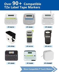 TZ-231 TZe-231 PT-D210 5 Pk Compatible Label Maker Tape 12mm for Brother P-Touch
