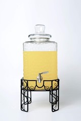 Kitchentoolz 2.5 Gallon Glass Beverage Dispenser Stainless Steel Spigot Metal