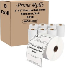 4 x 6 Direct Thermal 500 per Roll Shipping Labels for Zebra Rollo (Not for Dymo)