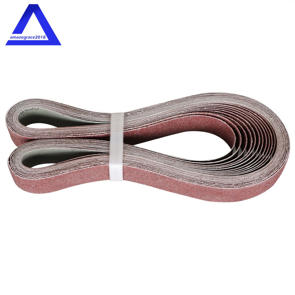 12 Pack 1″ × 42″ 60 80 120 150 240 400 Grit Aluminum Oxide Belt Sanding Belts US