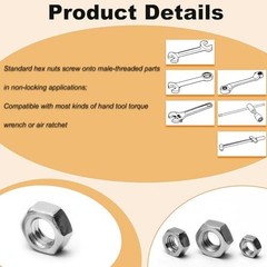 100Pcs M5-0.8 Hex Nut, 304 Stainless Steel, M5 X 0.8Mm Tiny Nuts Fasteners, Hex