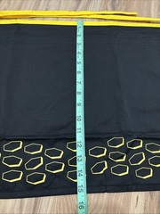 Denny’s Server Waist Apron Half Reversible Uniform Black Yellow – 2 Pockets -NEW