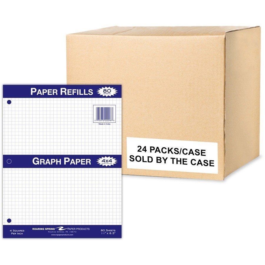 Roaring Spring Graph Filler Paper (ROA20096CS) 24 packs/cs