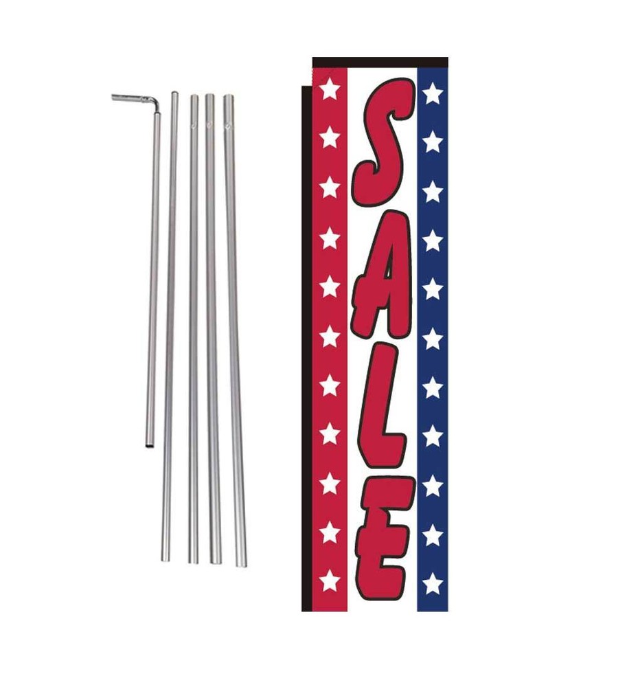 Sale (american-red) 15′ Advertising Rectangle Feather Banner Flag w/ pole+spike
