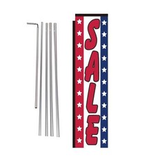 Sale (american-red) 15′ Advertising Rectangle Feather Banner Flag w/ pole+spike