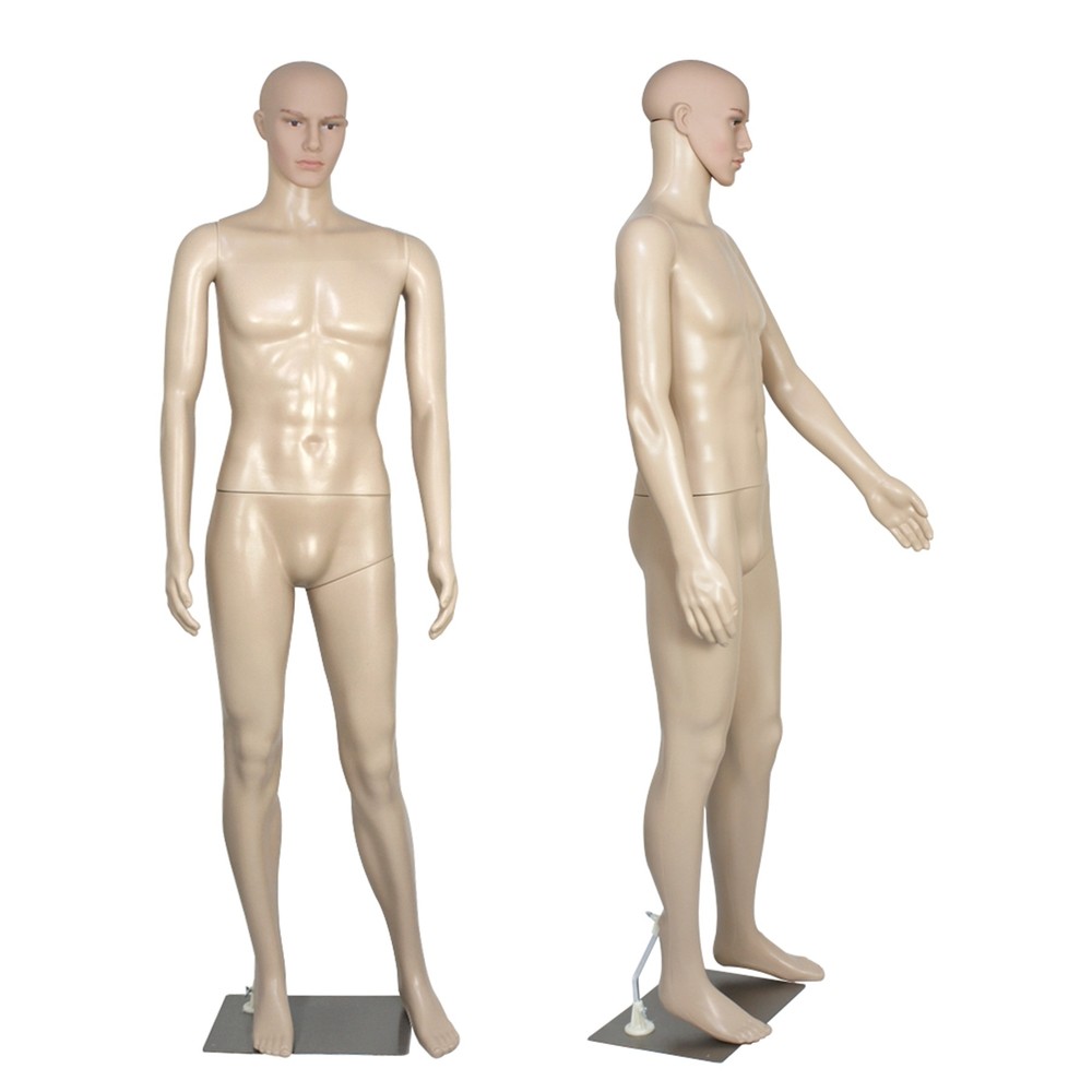 72″ Adjustable Male Mannequin Full Body Dress Form Life-Size for Clothing Shop