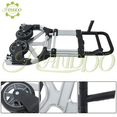 500 LB Aluminum Folding Hand Truck with Telescoping Handle with 8 inch Wheels