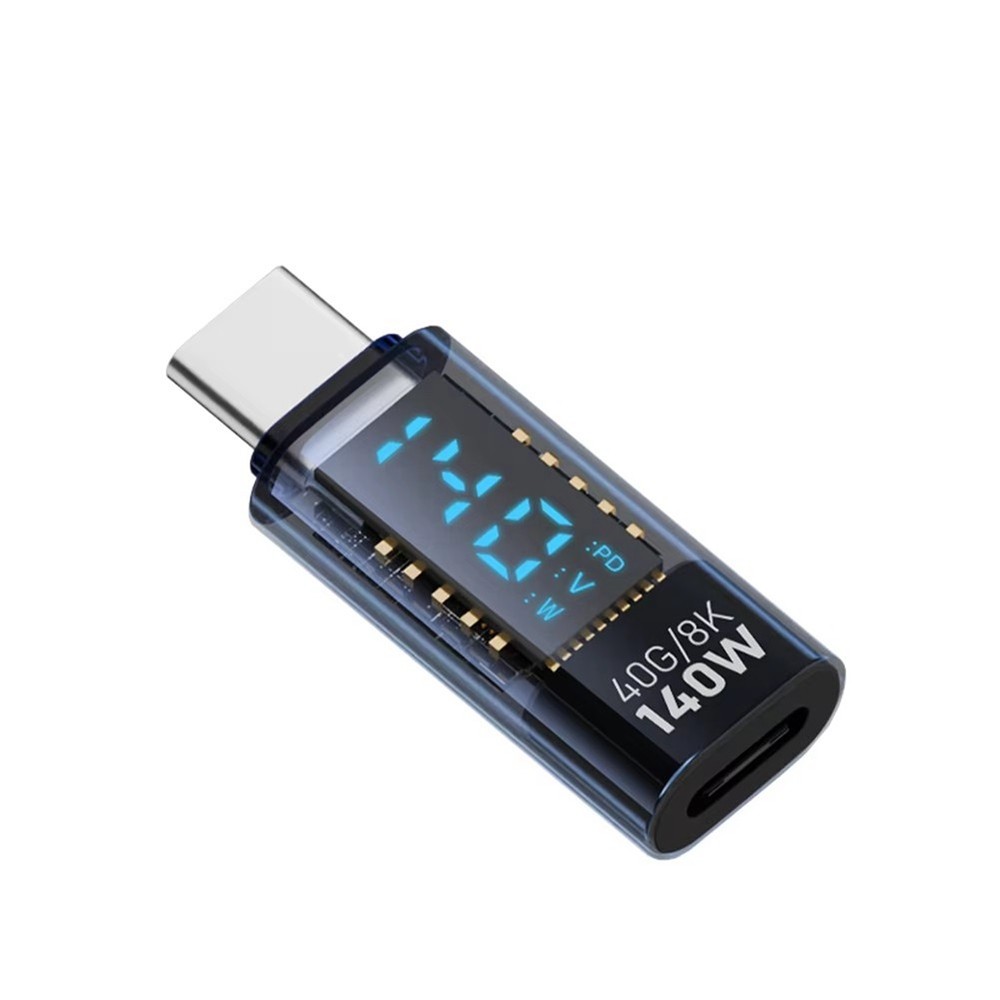USB C Adapter LED Wattage Display 140W 40Gbps 8K USB C Extension PD3.1 Type6985