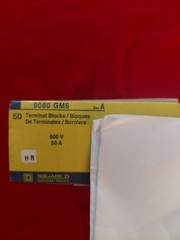 SQUARE D 9080 GM6 Terminal Blocks 600V 30A Box of 50 New