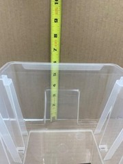 6- Store House Large Clear Stacking Bins 12-3/4″ L x 8-1/4″W x 6″H Storage Tool