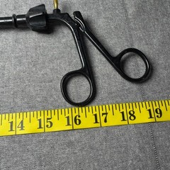 Laparoscopic Surgical Grasper Long Shaft Curved Serrated Jaw OR Black Handle