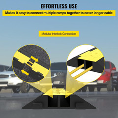 Heavy-Duty Cable Protector Ramp – 5 Pack, 2 Channels, 11K LBS Capacity