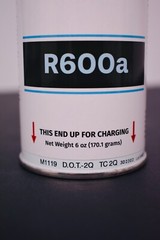 R-600a Refrigerant Inverted Piercing 6 oz Case/3, Brass Gauge