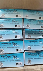 Gloves NITRIDERM BLUE NITRILE, LARGE, 100/BOX x 10 BOXES (1000) 157300 **see