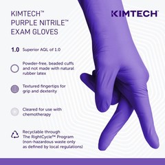 ® Safeskin Purple Nitrile Exam Gloves, Medium, Purple, Of 100
