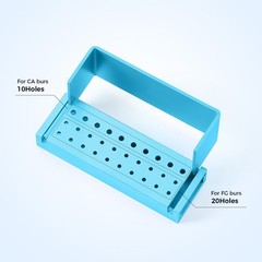 30 Holes Dental Burs Block Holder Disinfection Sterilization Box for RA FG Bur