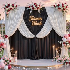 20 ft x 10 ft Wrinkle Free Black Backdrop Curtain for Parties, 4 Panels 10ft …