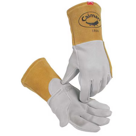 Caiman 1864-5 1864 Welding Gloves, Gauntlet Cuff, Straight Thumb, Premium