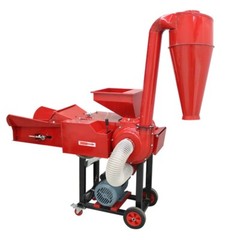 Dry-Wet Straw Hay Cutter Crusher Grain Grinder with Conveyor&Dust Collector 220V